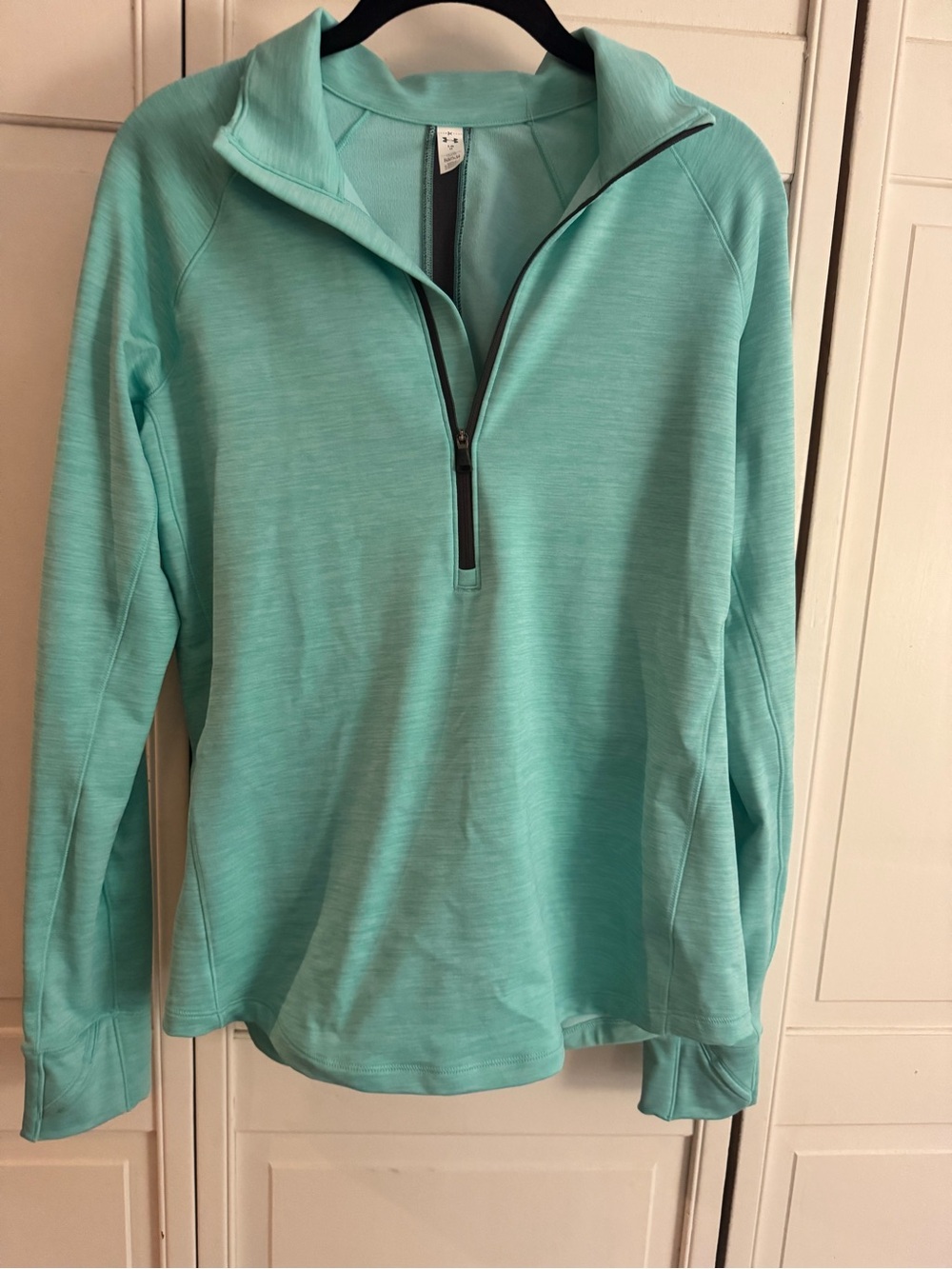 Light Aqua Half-Zip Women's Pullover Cold Gear